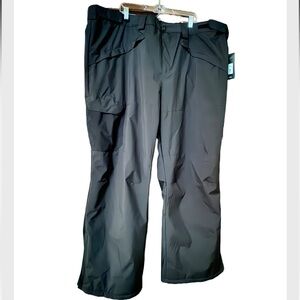 4XL Arctic Quest Men’s Insulated Snow Pants in Rich Black